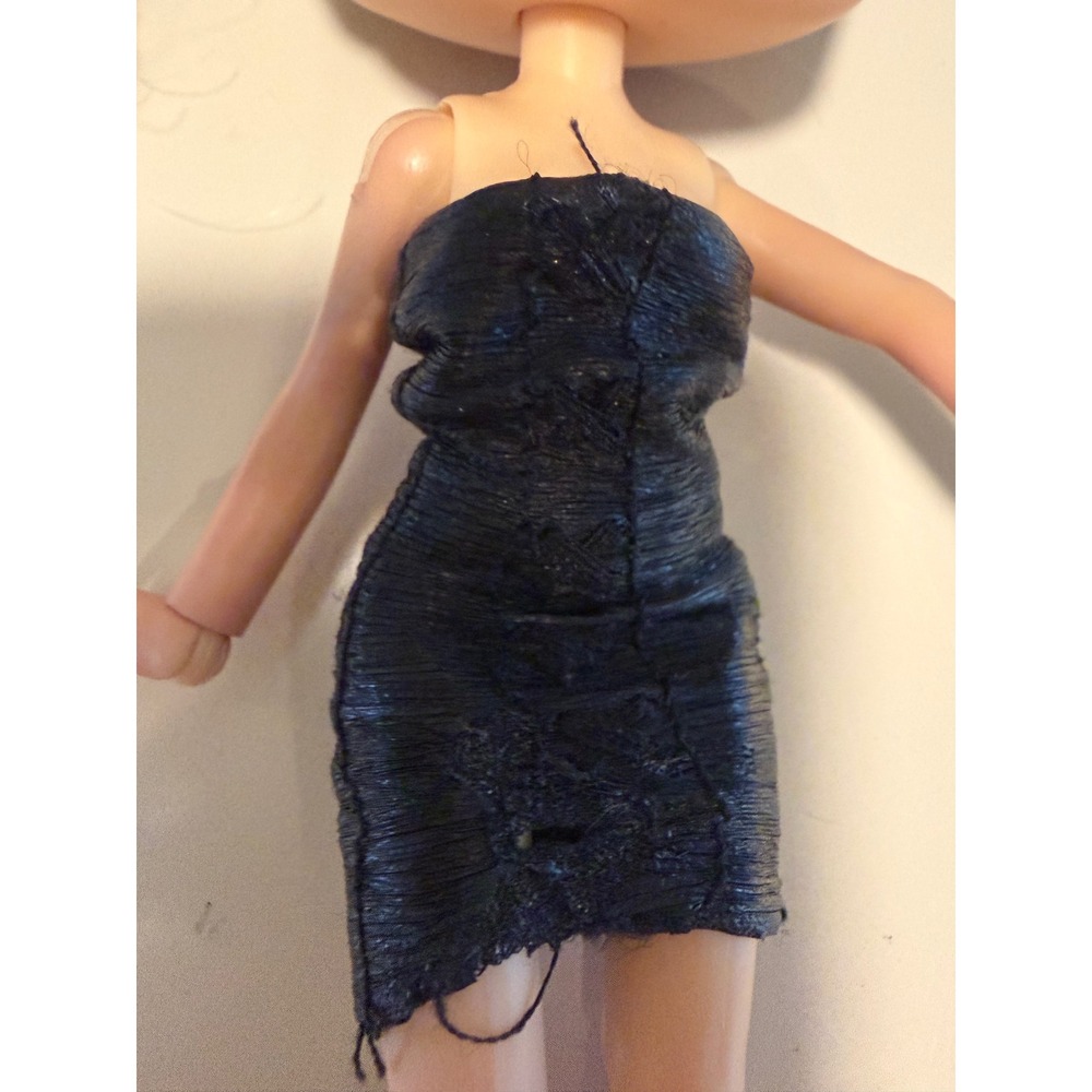 Boxy Girls Fashion Doll Blue Pink Hair Black Dress 8 Inch Articulated Toy - Picture 5 of 6
